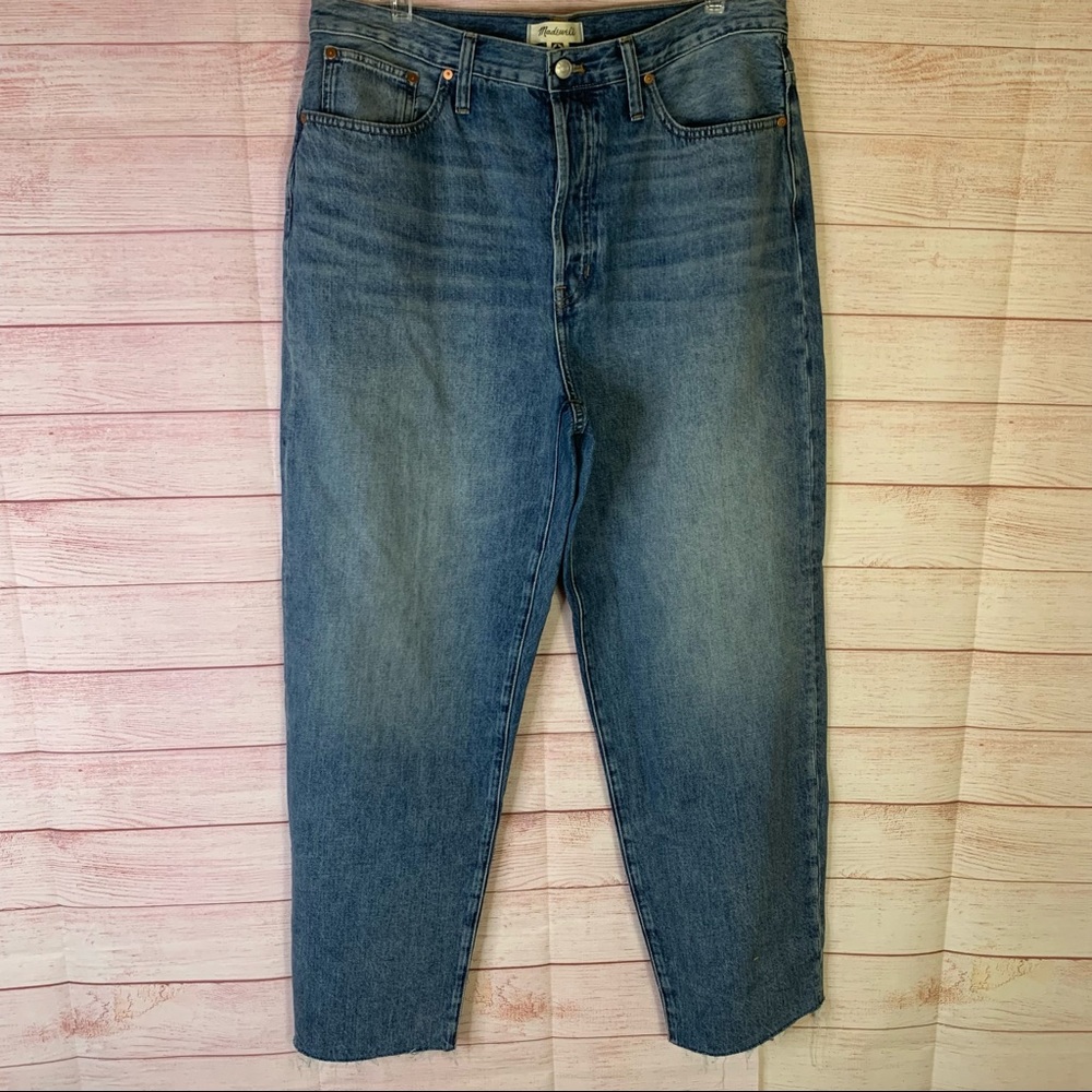 Madewell Dadjean Raw Hem Denim Jeans Size 31